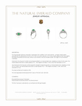 0.49 Ct. Emerald and Natural Diamond Pave Ring, Platinum 950 Appraisal