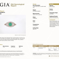 0.49 Ct. Emerald and Natural Diamond Pave Ring, Platinum 950 Pdf