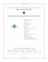 0.45 Ct. Emerald and Natural Diamond Pave Ring, Platinum 950 Scan Report