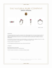 0.43 Ct. Purplish Red Ruby and Natural Diamond Pave Ring, Platinum 950 Appraisal