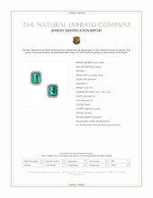 4.47&nbsp;Ct.Tw.Total Carat Weight Emerald and Natural Diamond Studs Earrings, 14K White Gold Scan Report