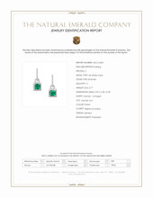 2.77&nbsp;Ct.Tw.Total Carat Weight Emerald Pave Earrings, 14K White Gold Scan Report