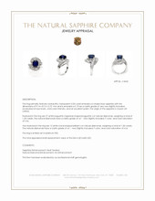 3.50 Ct. Blue Sapphire and Natural Diamond Pave Ring, Platinum 950 Appraisal