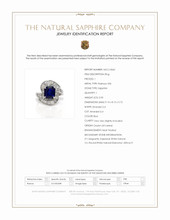 3.50 Ct. Blue Sapphire and Natural Diamond Pave Ring, Platinum 950 Scan Report