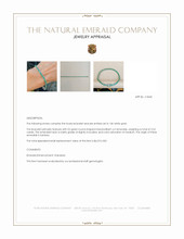 5.52 Ct.Tw.Total Carat Weight Emerald Tennis/Line Bracelet, 14K White Gold Appraisal