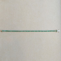 5.52 Ct.Tw.Total Carat Weight Emerald Tennis/Line Bracelet, 14K White Gold Image