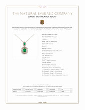 3.10 Ct. Emerald and Natural Diamond Pave Pendant, 14K White Gold Scan Report