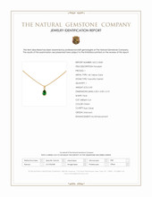 0.40 Ct. Tsavorite Garnet Bezel Pendant, 14K Yellow Gold Scan Report