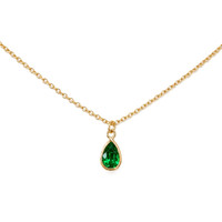 0.40 Ct. Tsavorite Garnet 14K White Gold pendant