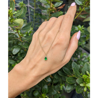 0.40 Ct. Tsavorite Garnet Bezel Pendant, 14K White Gold Life Style