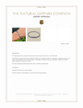 7.79 Ct.Tw.Total Carat Weight Blue Sapphire Tennis/Line Bracelet, 14K White Gold Appraisal