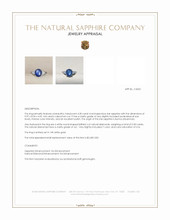 4.30 Ct. Blue Sapphire and Natural Diamond Multi Stone Ring, 14K White Gold Appraisal