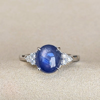 4.30 Ct. Sapphire 14K White Gold ring
