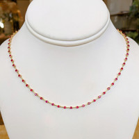 3.62 Ct. Ruby 14K Yellow Gold necklace