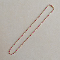 3.62 Ct. Pinkish Red Ruby Accent Stones Necklace, 14K Yellow Gold Image