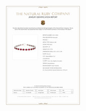 10.96 Ct.Tw.Total Carat Weight Ruby and Natural Diamond Pave Bracelet, Platinum 600 Scan Report