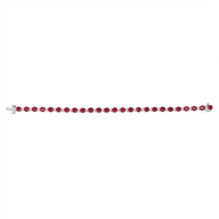 10.96 Ct.Tw.Total Carat Weight Ruby and Natural Diamond Pave Bracelet, Platinum 600 Image