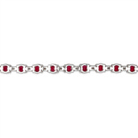 10.96&nbsp;Ct.Tw.Total Carat Weight Ruby and Natural Diamond Pave Bracelet, Platinum 600 Image