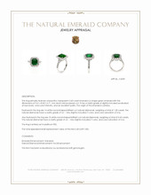 3.40 Ct. Emerald and Natural Diamond Pave Ring, Platinum 950 Appraisal