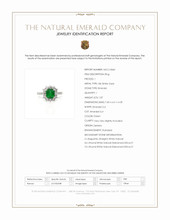 1.87 Ct. Emerald and Natural Diamond Pave Ring, 18K White Gold Scan Report