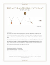 4.29 Ct. Pinkish Orange Imperial Topaz and Natural Diamond Pave Pendant, 18K White & Yellow Appraisal