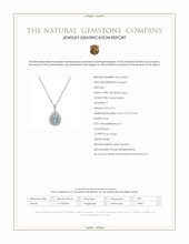 3.74 Ct. Blue Aquamarine and Natural Diamond Pave Pendant, 14K White Gold Scan Report
