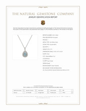 3.74 Ct. Blue Aquamarine and Natural Diamond Pave Pendant, 14K White Gold Scan Report