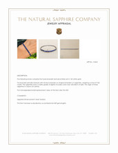 9.82 Ct.Tw.Total Carat Weight Blue Sapphire Tennis/Line Bracelet, 14K White Gold Appraisal