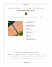 9.82&nbsp;Ct.Tw.Total Carat Weight Blue Sapphire Tennis/Line Bracelet, 14K White Gold Scan Report