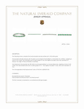 4.25 Ct.Tw.Total Carat Weight Emerald and Natural Diamond Pave Bracelet, 18K White Gold Appraisal