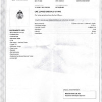0.75 Ct. Emerald and Natural Diamond Pave Pendant, Platinum & 14K Yellow Scan Report
