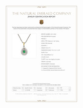 0.75 Ct. Emerald and Natural Diamond Pave Pendant, Platinum & 14K Yellow Scan Report