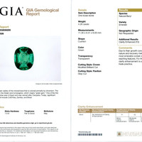 4.26 Ct. Emerald and Natural Diamond Pave Ring, 18K White Gold Scan Report