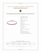 7.25 Ct.Tw.Total Carat Weight Ruby and Natural Diamond Tennis/Line Bracelet, 14K White Gold Scan Report