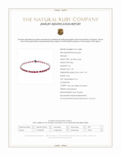 7.25 Ct.Tw.Total Carat Weight Ruby and Natural Diamond Tennis/Line Bracelet, 14K White Gold Scan Report