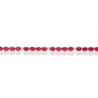 7.25&nbsp;Ct.Tw.Total Carat Weight Ruby and Natural Diamond Tennis/Line Bracelet, 14K White Gold Image