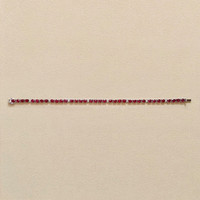 7.25 Ct.Tw.Total Carat Weight Ruby and Natural Diamond Tennis/Line Bracelet, 14K White Gold Life Style
