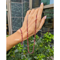 7.25 Ct.Tw.Total Carat Weight Ruby and Natural Diamond Tennis/Line Bracelet, 14K White Gold Life Style