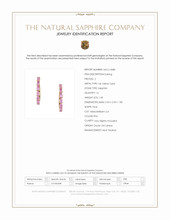 1.68&nbsp;Ct.Tw.Total Carat Weight Pink Sapphire Hoops Earrings, 14K Yellow Gold Scan Report
