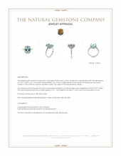 3.00 Ct. Blue Aquamarine and Natural Diamond Pave Ring, 18K White Gold Appraisal
