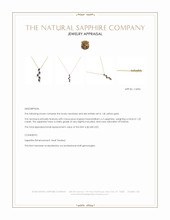 1.20 Ct. Blue Sapphire Halo Necklace, 14K Yellow Gold Appraisal
