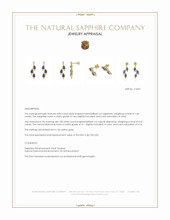 1.60 Ct.Tw.Total Carat Weight Blue Sapphire and Natural Diamond Halo Earrings, 14K Yellow Gold Appraisal