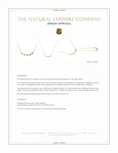 1.64 Ct. Multi Color Sapphire and Natural Diamond Bezel Necklace, 14K Yellow Gold Appraisal