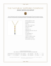 1.70 Ct. Multi Color Sapphire Bezel Necklace, 14K Yellow Gold Scan Report