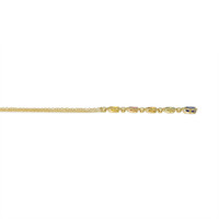 1.70 Ct. Multi Color Sapphire Bezel Necklace, 14K Yellow Gold Image