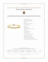 7.59 Ct.Tw.Total Carat Weight Multi Color Sapphire and Natural Diamond Bezel Bracelet, 14K Yellow Gold Scan Report