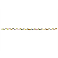 7.59&nbsp;Ct.Tw.Total Carat Weight Multi Color Sapphire and Natural Diamond Bezel Bracelet, 14K Yellow Gold Image