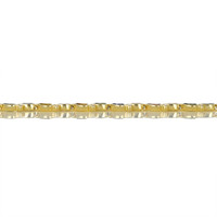 7.59&nbsp;Ct.Tw.Total Carat Weight Multi Color Sapphire and Natural Diamond Bezel Bracelet, 14K Yellow Gold Image