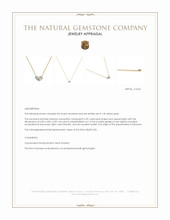 1.07&nbsp;Ct.Tw.Total Carat Weight Peach Morganite and Blue Aquamarine Multi Stone Necklace, 14K Yellow Gold Appraisal