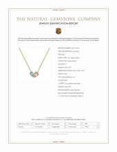 1.07&nbsp;Ct.Tw.Total Carat Weight Peach Morganite and Blue Aquamarine Multi Stone Necklace, 14K Yellow Gold Scan Report